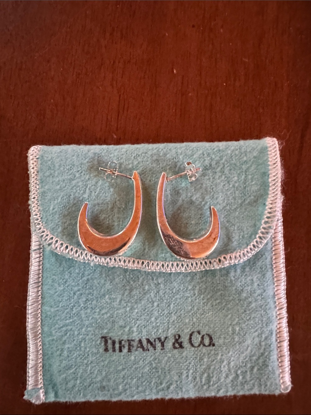 Tiffany & Co. Crescent Drop Earrings in Silver